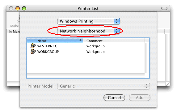add mac to windows network for printing